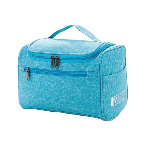 Toiletry Bag, Hanging Travel Toiletry Bag for Women and Men, Waterproof Cosmetic Makeup Organizer Travel Organizer with hook, Travel Shower Bathroom Bag for Toiletries, Cosmetics, ( Sky Blue )