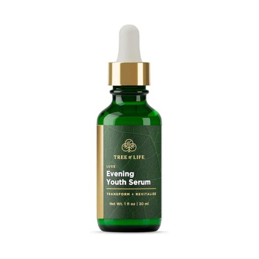 Tree of Life Anti-Aging Luxe Evening Youth Facial Serum | Age Defying Face and Skin Care, 1 Fl Oz