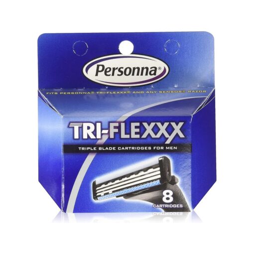 24 Personna Tri-flexxx Cartridges - For all Gillette Sensor and Personna Tri-flexxx Razors ( 3 X 8 Ct, )