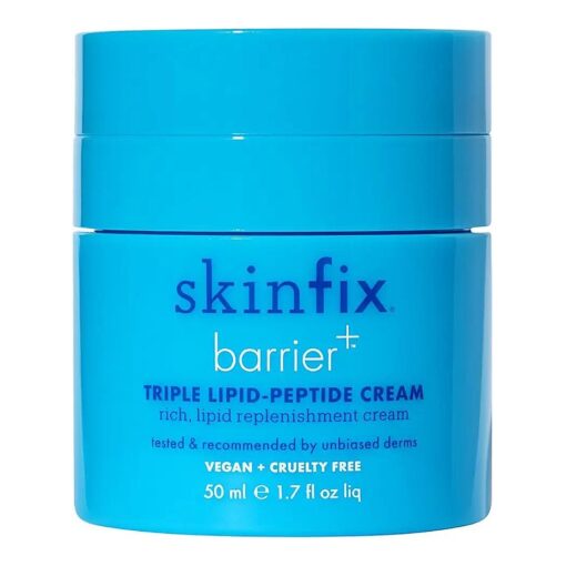 Skinfix Barrier+ Triple Lipid-Peptide Cream : Enriched with Lipids, Peptides, Hyaluronic Acid, and Shea Butter for Brightening, Firming, and Plumping, 1.7 oz