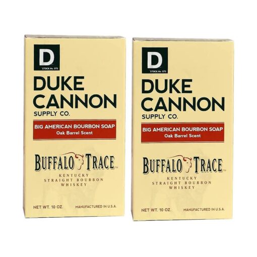 Duke Cannon Supply Co. Big American Bourbon Bar Soap, Bourbon Oak Barrel, 10 oz ( 2 Pack )