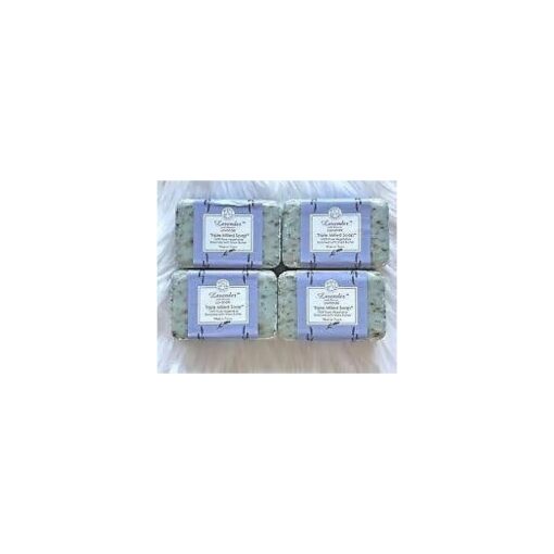 Trader Joe 's Lavender With Flowers Lavande Tripple Milled Soap 100 % Pure Vegetable Oil With Shea Butter ( Case of 4 )