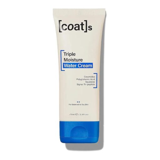 COATS Triple Moisture Water Cream - Lightweight, Oil-Free Face Moisturizer - Protects the Skin Barrier for Long-Lasting Hydration - Dermatologically Approved + Clinically Proven - 2.5 oz