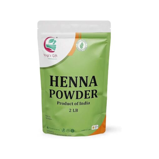 Triple Sifted Henna Powder For Hair | 2 Pound Bulk Pack | 100 % Pure Henna Powder | Zero Chemicals, Best results | By Yogi 's Gift ( r )