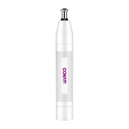 Conair Ear and Nose Hair Trimmer for Women, Cordless Battery-Powered, Patent 360 Bevel Blade for No Pull, No Snag Trimming Experience, True Glow by Conair