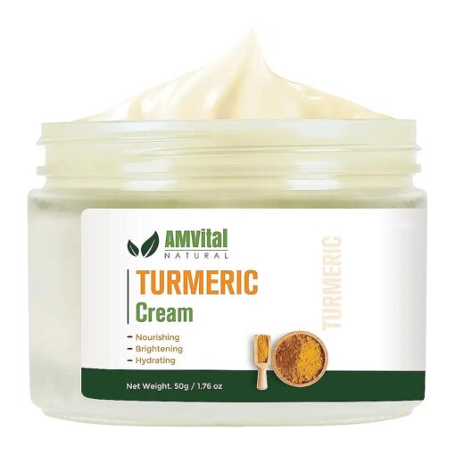 Turmeric Cream - A Natural Turmeric Moisturizer Cream for Soothing and Hydrating Face and Neck - Handmade Natural Cream for Body - Suitable for All Skin Types