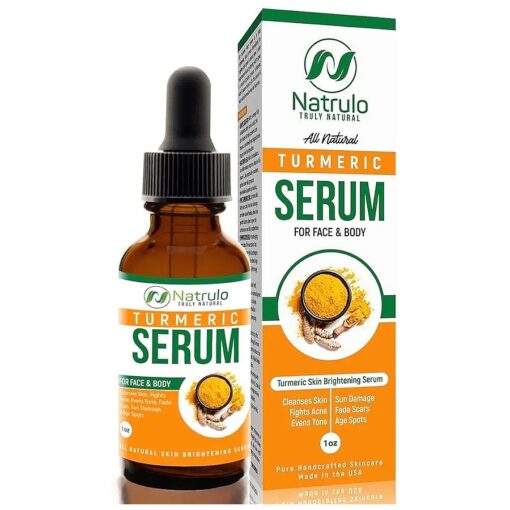 Turmeric Serum for Face & Body - All Natural Turmeric Skin Brightening Serum for Spots - Turmeric Facial Repair Serum Cleanses Skin, Fights Acne, Evens Tone, Minimizes Pores - Pure Turmeric Oil