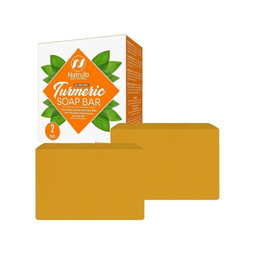 Turmeric Soap Bar for Face & Body - All Natural Turmeric Skin Soap - Turmeric Face Soap Cleanses Skin - 4 Oz Turmeric Bar Soap for All Skin Types Made in USA