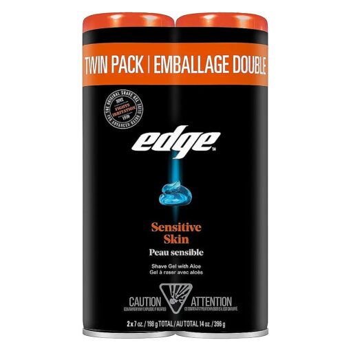 Edge Sensitive Skin Shaving Gel Twin Pack, 2 x 198g