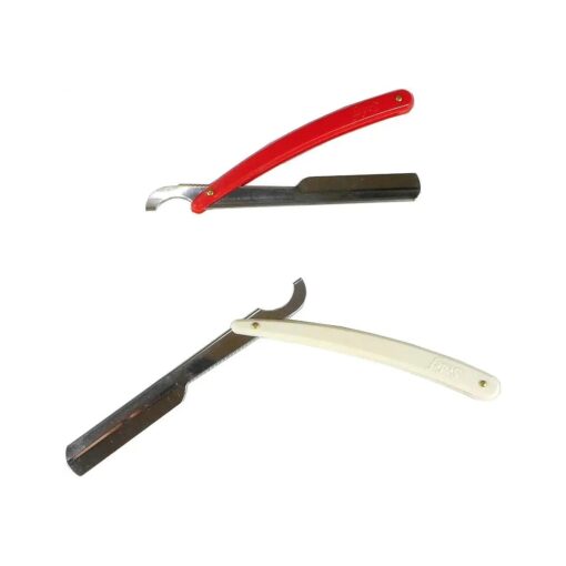 Plastic Handle Straight Razor Used with Replaceable Blade ( Pack of 2 )