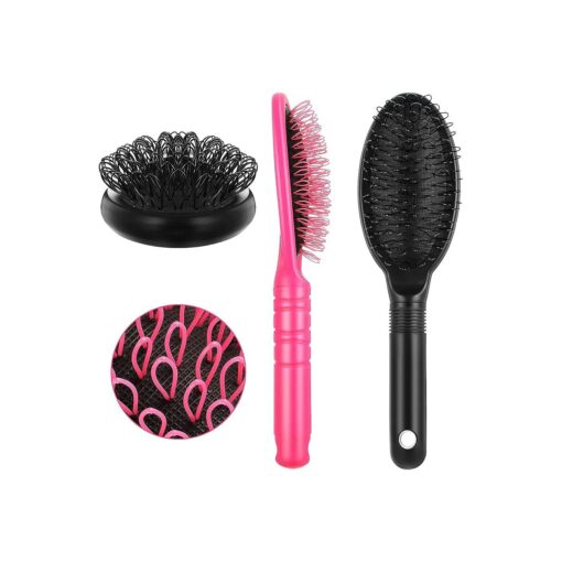 2 Pieces Loop Wig Brush Hair Extension Brush Hair Pieces Toupees Weaves Brush for Brushing Styling Detangling Natural and Synthetic Hair Wig Brush Set