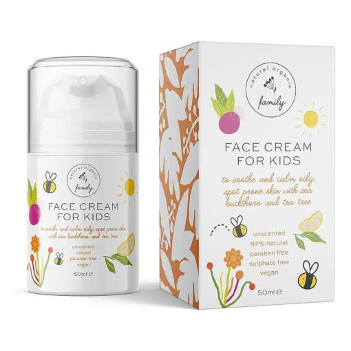 Gentle Face Cream for Kids - Nourishing and Calming, With Hyaluronic Acid and Vitamin E - Made in UK