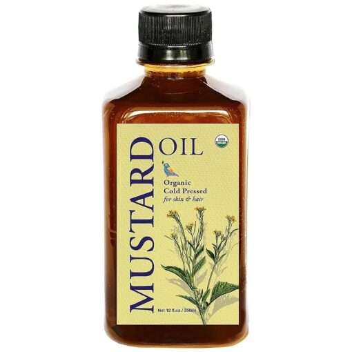 Mustard Oil for Skin : Certified USDA Organic, Extra Virgin, Cold Pressed