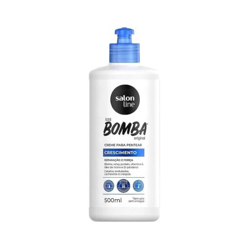 Linha Tratamento ( SOS Bomba de Vitaminas ) Salon Line - Creme Para Pentear Explosao De Forca 500 Ml - ( Salon Line Treatment ( Vitamin Bomb SOS ) Collection - Power Explosion Combing Cream 17.64 Fl Oz )