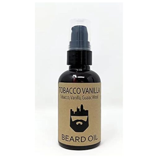 OakCityBeardCo, - Tobacco Vanilla - 2 Ounce - Beard Oil - Beard Conditioner - Tobacco - Vanilla - Guaiac Wood