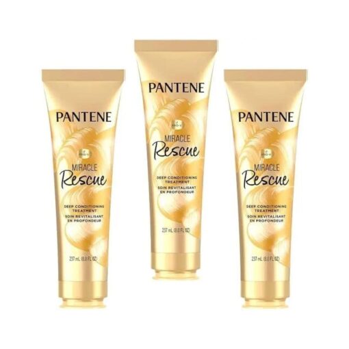 Pantene Deep Conditioning Hair Mask Miracle Rescue Pro-V, 8 Fl Oz ( Pack of 3 ) - Total 24.0 Fl oz