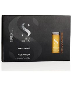 Alfaparf Milano Semi di Lino Sublime Cellula Madre Beauty Genesis Vials - Argan Ampoules for Radiant and Healthy Hair - Protects Color - Adds Shine ( 12 Vials / 0.44 fl, oz, each )