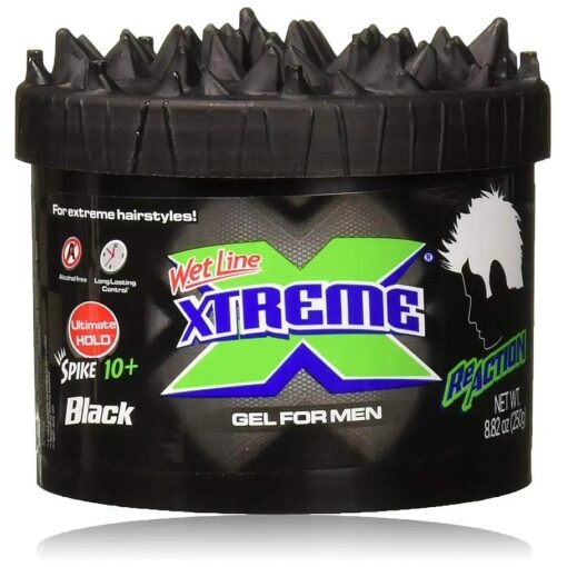 Wet Line Xtreme Reaction Black Ultimate Hold Gel, 8.8 Ounce