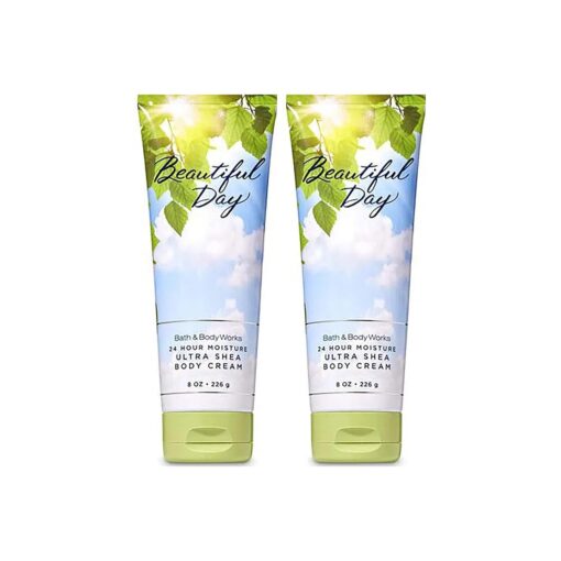 Bath and Body Works Beautiful Day Body Cream Ultimate Hydration Gift Set For Women 2 Pack 8 Oz, ( Beautiful Day )