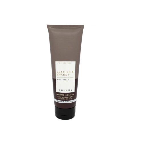 MYT BBW - Bath and Body - Leather & Brandy Ultimate Hydration Body Cream 8oz, ( Pack of 1 )