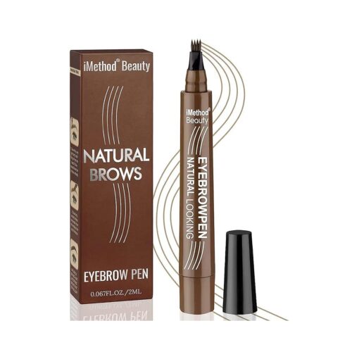 Eyebrow Pen - iMethod Upgrade Eyebrow TattooPen, Eyebrow Makeup, Long Lasting, Waterproof and Smudge-proof, Light Brown