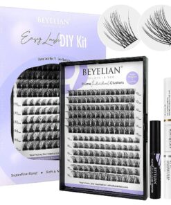 BEYELIAN Lash Extension Kit D Curl Cluster Lashes Kit with 156 Pcs Lash Clusters, Cluster Lashes Bond and Seal, Clusters Lash Glue Remover Easy to Apply at Home ( Style3+5 )