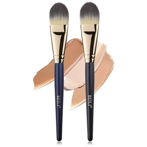 BEILI Foundation Brush Set for Liquid Mask Concealer Makeup Flat Foundation Makeup Brushes for Liquid Cream Foundation Powder Buffing Blending Premium Face Makeup Brushes ( 2Pcs )