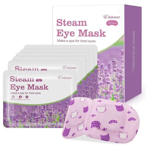 Jekeno Steam Eye Mask, 16 Packs Eye Masks for Dry Eyes Dark Circles and Puffiness, 40-60 Minutes Self Heated Steam Warm Eye Mask, Christmas Spa Gifts for Women