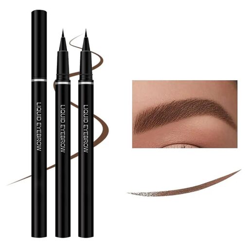 2Pcs Ultra-Fine Waterproof Eyeliner Liquid Eyebrow Pencil Long-Lasting Smudge-Proof Quick Drying Eye Liner