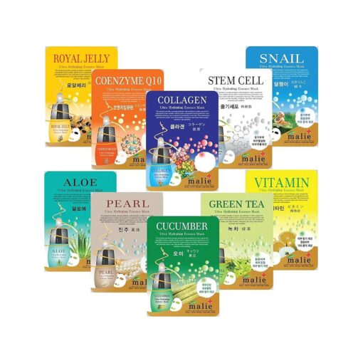 [ ( OBS Lab ) ] 10 Pcs-Combo Ultra Hydraiting Essence Mask ( 10 pcs Total ), Korean Facial Mask Sheet, Skincare Moisturizing