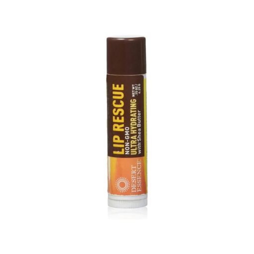 Desert Essence Lip Rescue Ultra Hydrating with Shea Butter - 0.15 oz - Soft Moisturizer Balm Stick - w/Ginkgo Biloba Extract - for Dry Lips