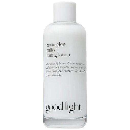 Good Light Moon Glow Milky Toner, Dreamy, Ultra-Light Facial Toner That Both Hydrates and Sheds Dead Skin Cells, Made with Niacinamide, Ceramides and AHAs, Sensitive Skin Safe ( 3.38 fl oz )