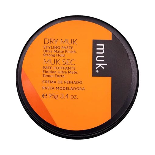 MUK, Haircare Dry Ultra Matte Styling Paste, Strong Hold Paste - 3.4oz