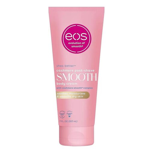 eos Cashmere Skin Collection Post-Shave Smooth Body Cream- Vanilla Cashmere Scented, 72-Hour Hydration, 7 fl oz