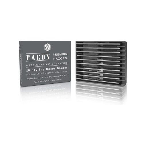 Facon Professional Hair Styling Thinning Texturizing Cutting Razor Replacement Blades - 10 Count