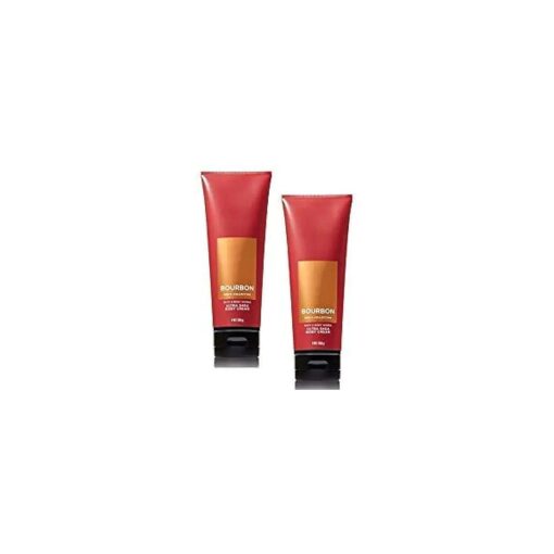 Bath and Body Works 2 Pack Men 's Collection Ultra Shea Body Cream BOURBON, 8 Oz