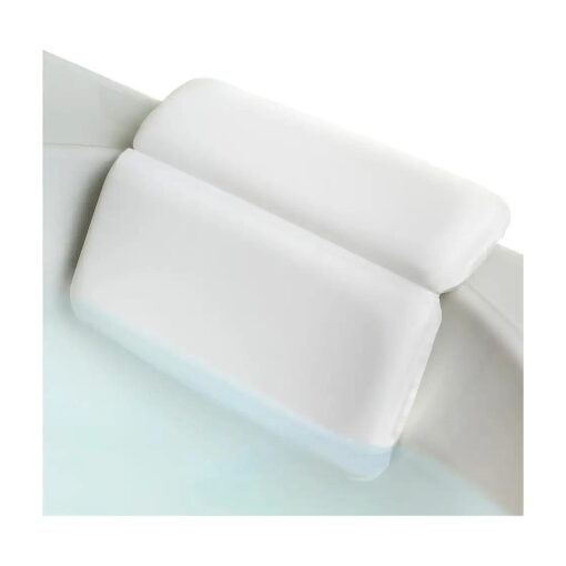 Ultra Soft & Luxurious Spa Bath Pillow, with 2X Thickness & Cozy Feel, 2 Panel Design to Support Back & Shoulder, for Bathtub Hot Tub and Jacuzzi, Slip Resistant ( 14.25 x 11.25 Inch, White )