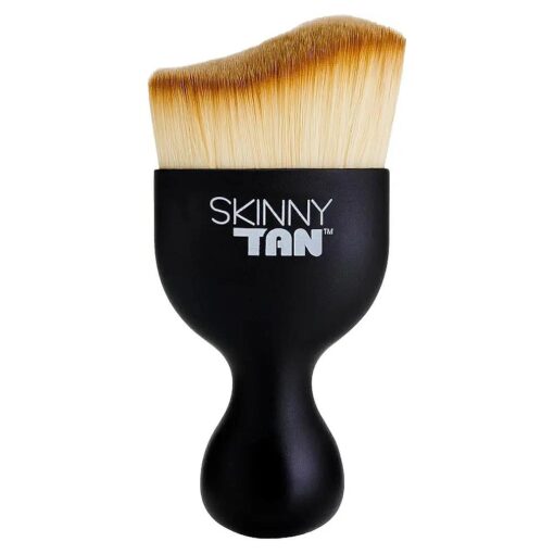 Skinny Tan Miracle Tanning Brush - Premium and Ultra-Soft Synthetic Bristles - Unique Ergonomically Shaped Tool - Perfect for Bronzing Tricky Areas - Streak-Free, Flawless Looking Finish - 1 pc