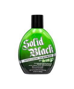 SOLID BLACK HYPOALLERGENIC TAN MAXIMIZER WITH HEMP Indoor/Outdoor Dark Tanning Lotion 13 oz