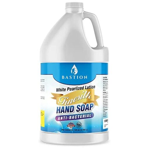 Antibacterial Finesilk White Pearlized Lotion Liquid Hand Soap : Bulk Refill Jug, PH Balanced Ultra-Strength, Made In USA ( Finesilk, Gallon )