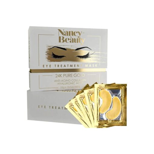 Under Eye Patches - 24K Gold Under Eye Mask, Dark Circles Under Eye Treatment Mask, Anti-Wrinkle Under Eye Bag Treatment for Puffy Eyes, Collagen Patch & Eye Mask Skincare, Under Eye Gel Pads 20 Pairs