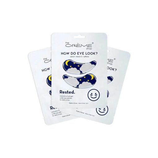 The Creme Shop - Rested Hydrogel Under Eye Patches for Dark Circles - Korean Skincare ( 3 Pack )