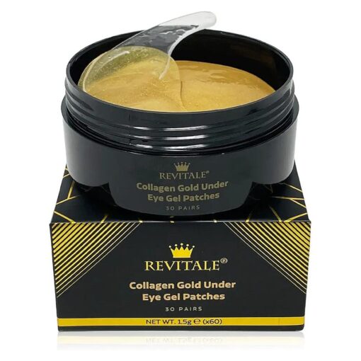 Gold under EYE Collagen Gel Mask, Nourishes, Firms & Hydrates, Puffy Eyes & Dark Circles, Hyaluronic Acid ( 30 Pairs - Jar )