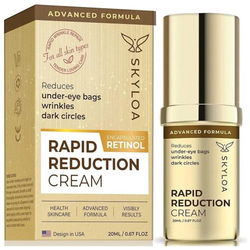 Retinol Eye Cream Anti Aging : Under Eye Cream for Dark Circles and Puffiness Bags - Retinol Eye Serum - Under Eye Serum with Caffeine and Hyaluronic Acid - Visibly Reduces Wrinkles Fine Lines ( 20ML )