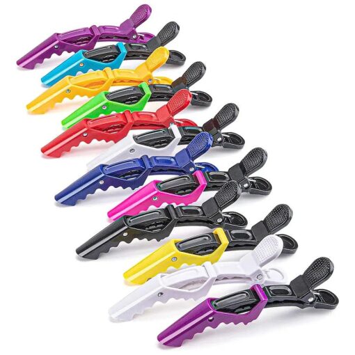 Alligator Hair Clips for Styling Sectioning : 12 Pcs Premium Large Non-slip Blow Cutting Curl Thick Hair Professional Salon Crocodile Clip for Women