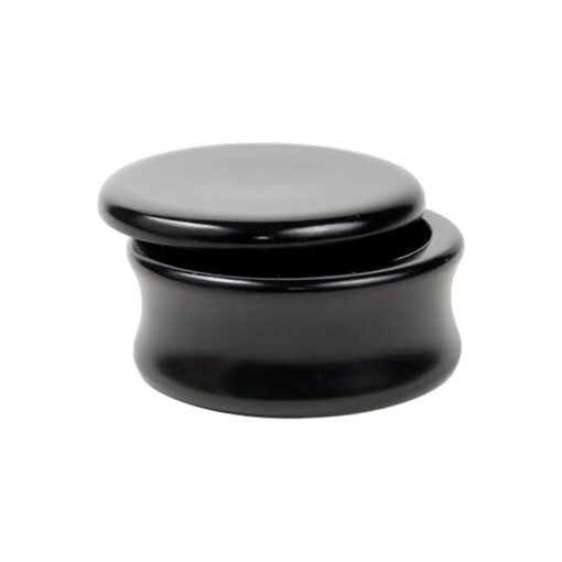 Parker Genuine Mango Wood Hand Carved Shave Soap Bowl - Black Lacquer