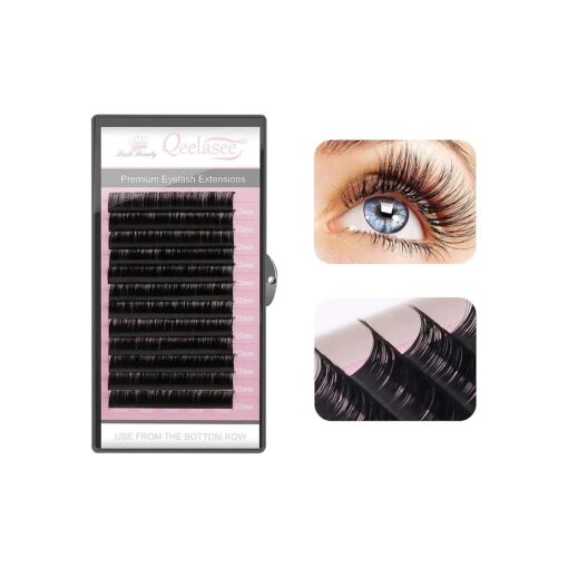 Faux Mink Silk Eyelash Extensions 0.03mm CC Curl 8-15mm Mixed Length Semi-Permanent Individual Lashes Extension Professional Salon Use