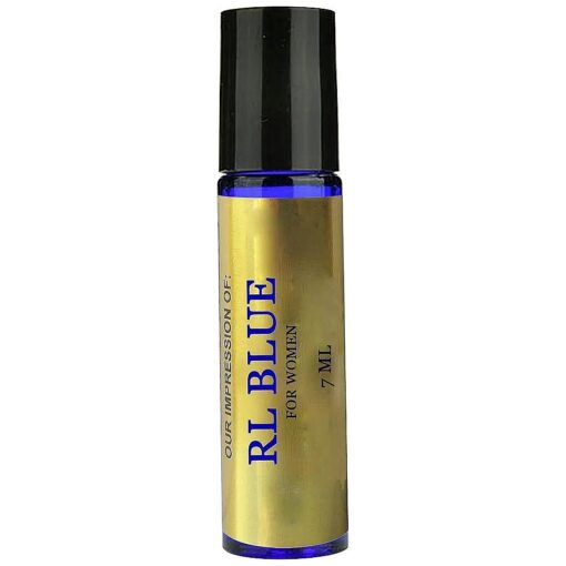 IMPRESSION Oil Compatible to * * RL_Blue * *, 7ml Glass Roller Bottle, 100 % Pure-No Alcohol ( RL Blue * Oil VERSION/TYPE ; Not Original Brand )