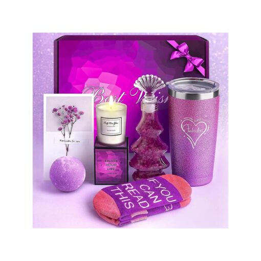 Birthday Gifts for Women, Relaxing Spa Gift Basket Set, Gifts for Her, Mom, Wife, Girlfriend, Gifts for Women Who Have Everything, Mothers Day Gifts for Mom Wife From Daughter