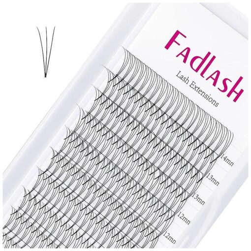 Lash Extension 0.07mm 3D Volume Lashes Premade Fans Eyelash Extensions C curl Mix 8-14mm Eyelashes Extension Individual Lashes by FADLASH ( 3D-0.07-C, 8-14mm Mix )